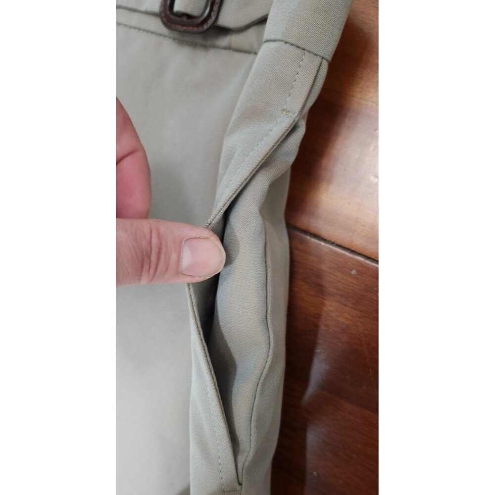 EFTYCHIA Ventile Beige Midi Skirt Straight Plaid Insert Belted UK 10 - Picture 5 of 13